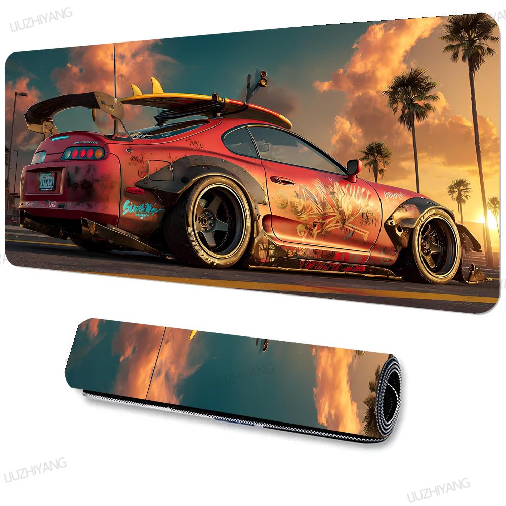 Cool Car Design Mouse Pad Large Computer Office Game Table Mats XXL Rubber Anti-slip PC Gaming Keyboard Mousepads Long Desk Pads