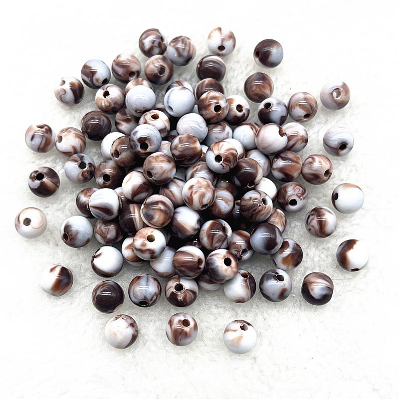 6/8/10/12mm Round Charms Acrylic Beads Loose Spacer Beads for Jewelry Makeing DIY Handmade Bracelet Necklace