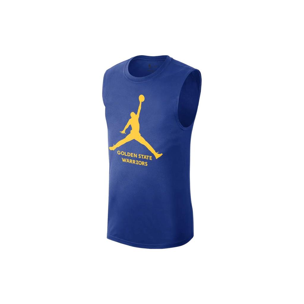 Jordan NBA Essential Golden State Warriors Logo Print Quick-Dry Basketball Tank Top Men Tops Midnight-Navy FQ1971-495