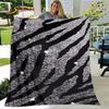 3D Colorful Zebra Pattern Blanket,Flannel Blanket Throw Blanket,Child Warm Blanket for Home Living Room Bedroom Beds Sofa Picnic