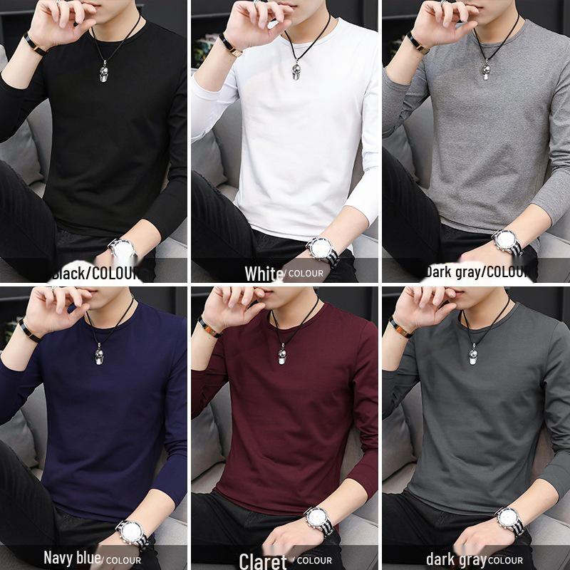 2021 Men's Trendy V-Neck Long-Sleeve T-Shirt for Autumn/Winter