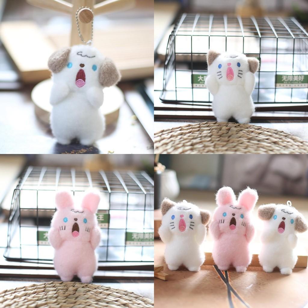 Scream Dog Pendant Keychain Super Soft Pp Cotton Cute Animal Charm Gift For Kids