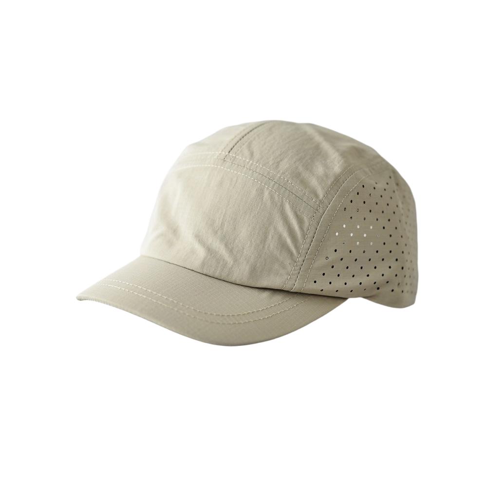 Unisex 5 Panel Short Brim Cap Quick Dry Laser Cut Breathable Adjustable Outdoor Running Sun Hat for Men Women cap