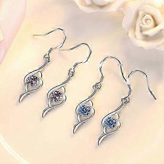 Shiny Drop Earrings for Wedding, Rhinestone Design for Women