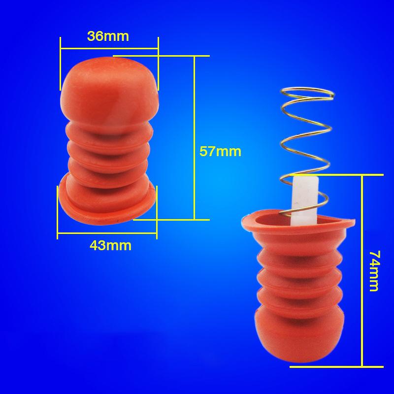Univerzální zátka vypouštěcího ventilu vody pračky, pružinové armatury pro utěsnění vody