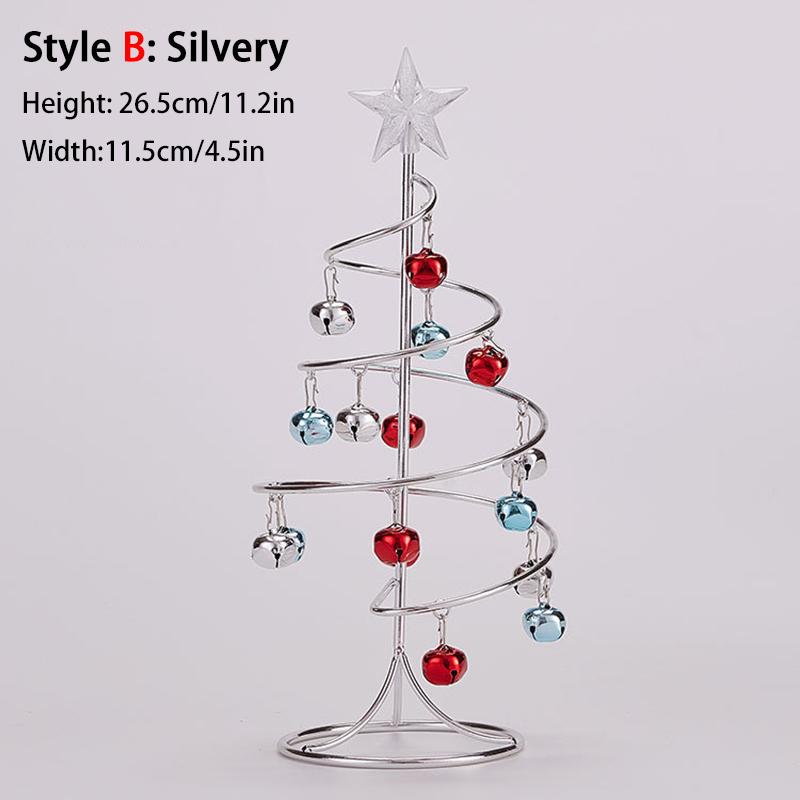 Železná krajka Vánoční stromek Mini se zvonkem Hvězda Stolní ozdoba Ozdoba Nový rok Štědrý večer Dárek Oslava Párty Vánoce 2026