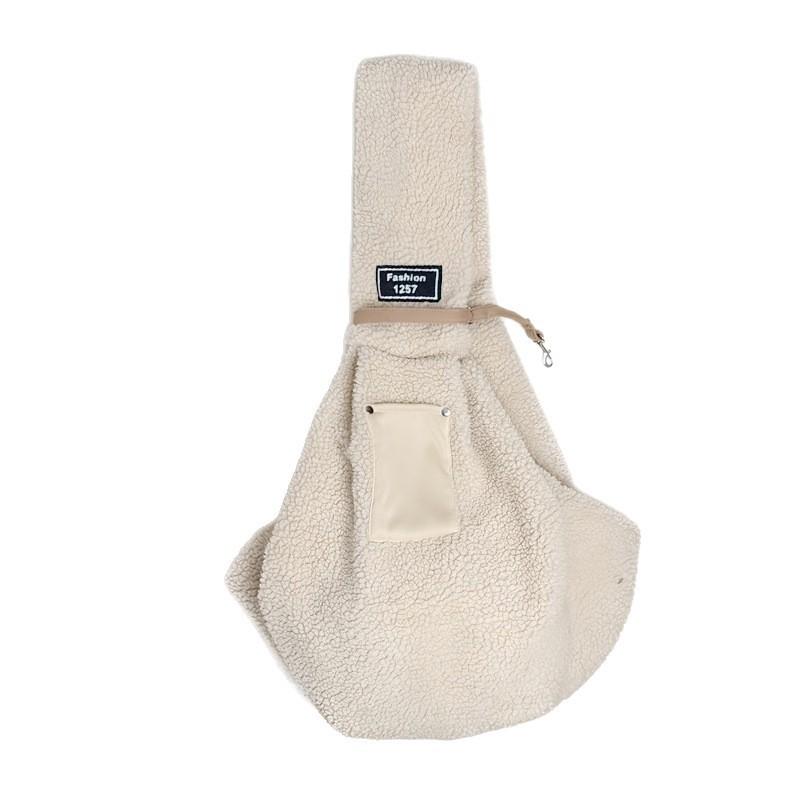 Portable Pet Carrier Bag Cats Small Dogs Up To 6kg Fleece Lined Warm Chest Harness Crossbody Winter Use