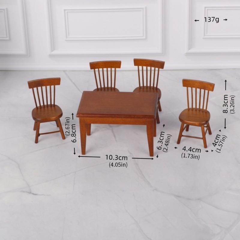Kleiner Essenssitz für Puppenhäuser Figuren Flexible Holzfigur Möbel Langlebiges Design