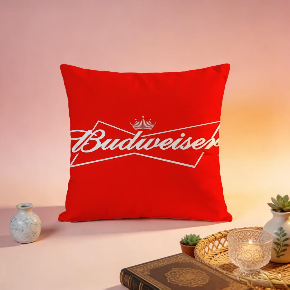 Hot BBudweseres Cushion Cover Premium SkinFriendly Pillow Case MultiPurpose for Home Office Travel