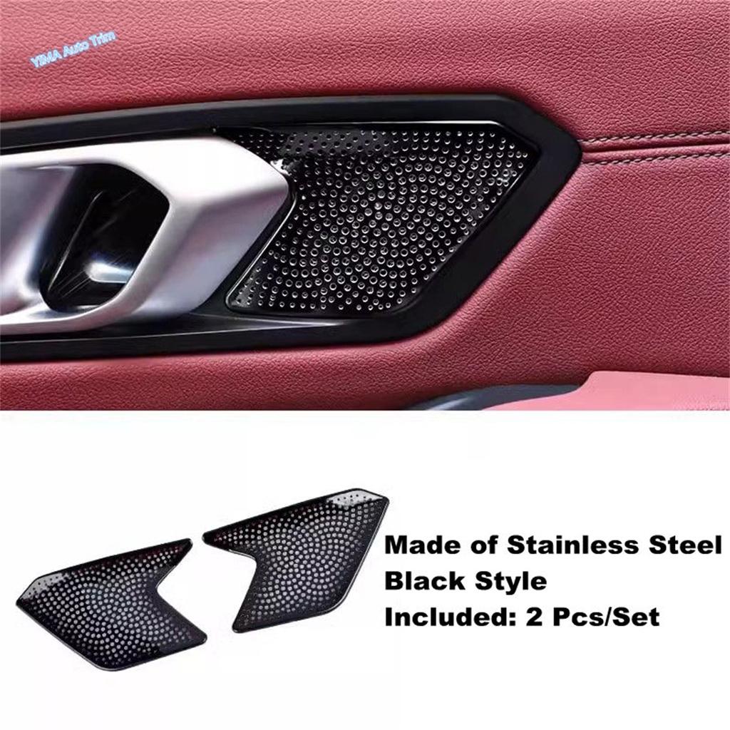 Stainless Steel Car Inner Handle Bowl Audio Tweeter Speaker Loudspeaker Cover Trim Accessories For BMW 3 Series G20  - 2024