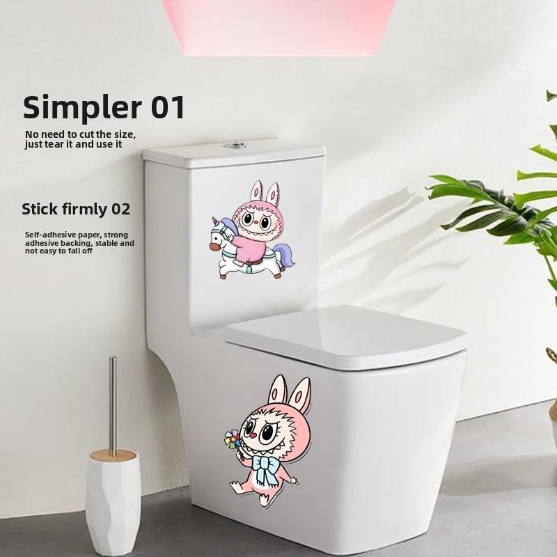 Deodorizační a vonná plstěná samolepka na toaletu, kreslená látková samolepicí plstěná samolepka pohlcující pachy