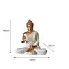 Nejnovější socha Sedícího Buddhy pro domácí a kancelářské dekorace, Socha Idolu z mramoru 15 palců