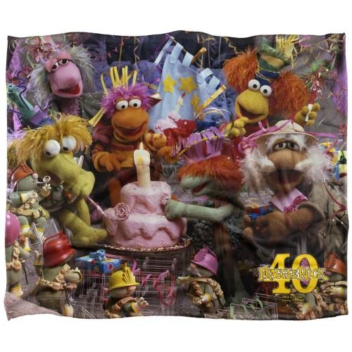 Fraggle Rock Silky Gobo Fraggle 40th Birthday Supersoft Blanket