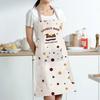 New Sleeveless Kitchen Aprons Cartoon Puppy Stripped Pattern Painting Overalls PVC Waterproof Working Clothes for Cleaning