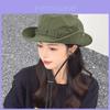 Classic Cotton Fisherman Hat With Wide Brim For Outdoor Sun Protection Summer Casual Wear
