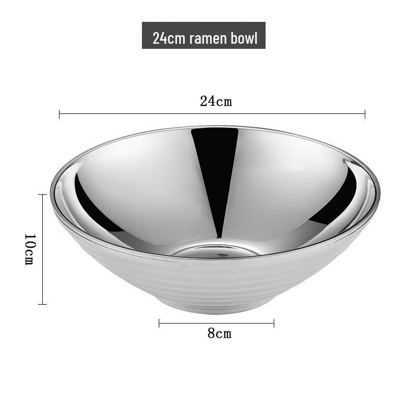 Wuhe 201 Stainless Steel Double-Layer Serving Bowl