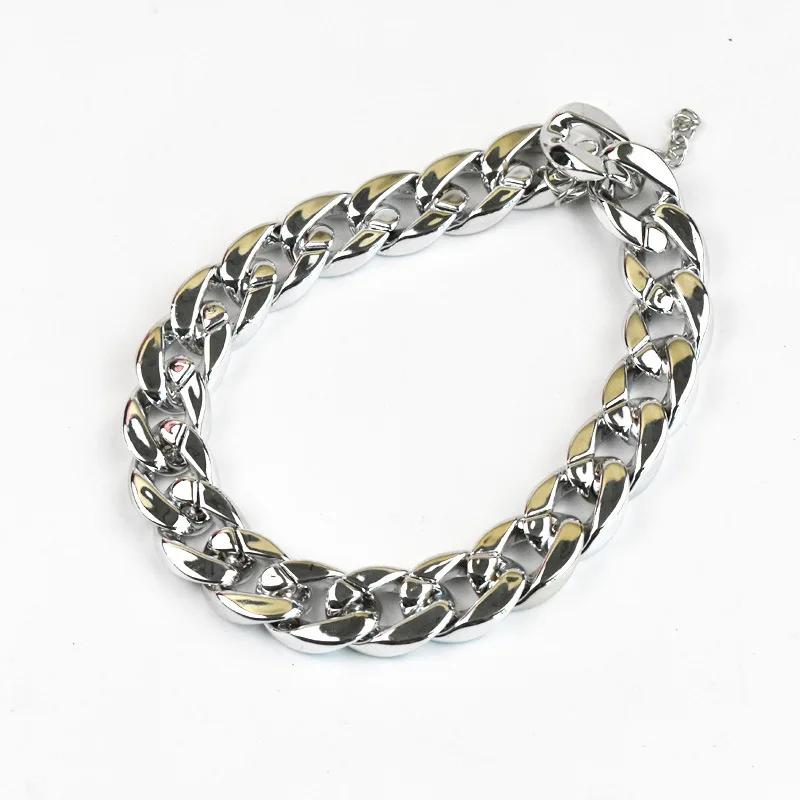 1PC Dog Chain Pet Fashion Necklace Dog Collar Teddy French Bulldog Necklace Silver/Golden Pet Accessories Dog Accessories