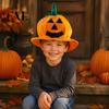 Portable Washable Holiday Hat Halloween Pumpkin for Kids Adults, Funny Plush Bulk Event Gift Supplies Witch Party Costume, Cosplay, Stage Performances