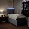 Vidaxl Kontinentalbett Mit Matratze, Hellgrau, Stoff, 100X200Cm