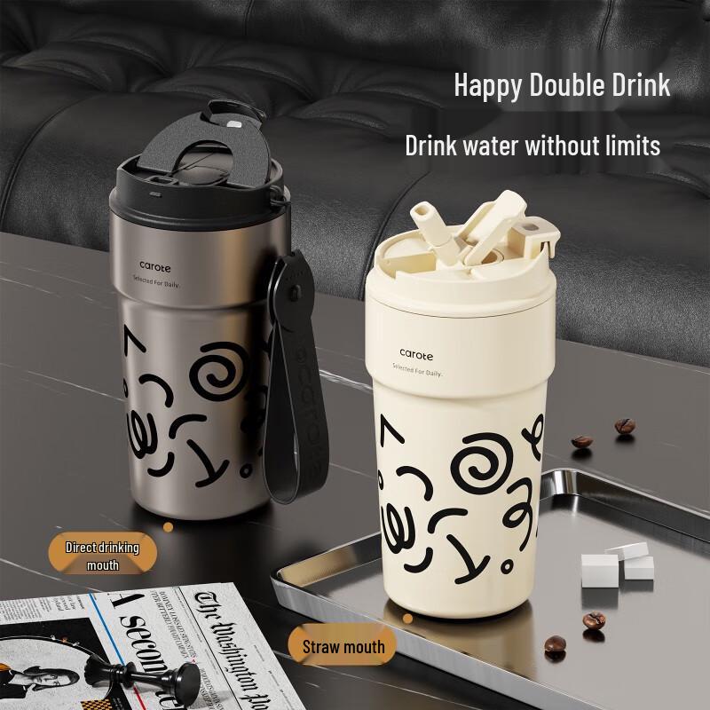 Carote Insulated Stainless Steel Dual-Drink Tumbler