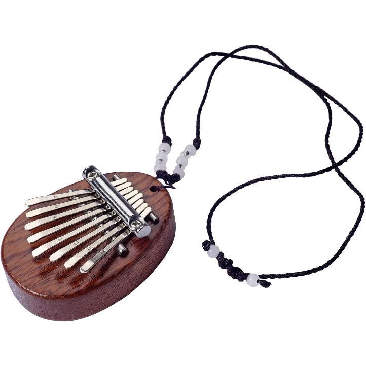 8 Key Mini Kalimba Thumb Piano Solid Wood Finger Piano Portable Marimba with Lanyard, Gift for Kids Adults Beginners