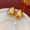 Round Mirror Earrings, Fashionable Cold Wind Studs, Light Luxury, High-end and Versatile Earrings.