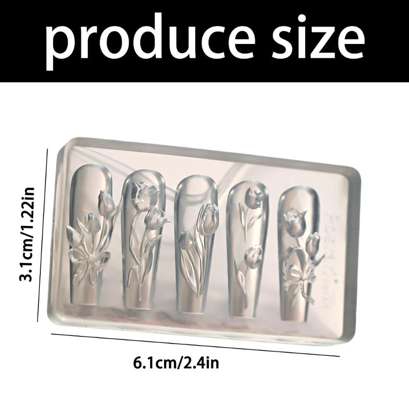 Multifunctional Nails Molds Styling Mold Tulips Shape Nails Accessories Moulds Suitable for Accessories Enhancement