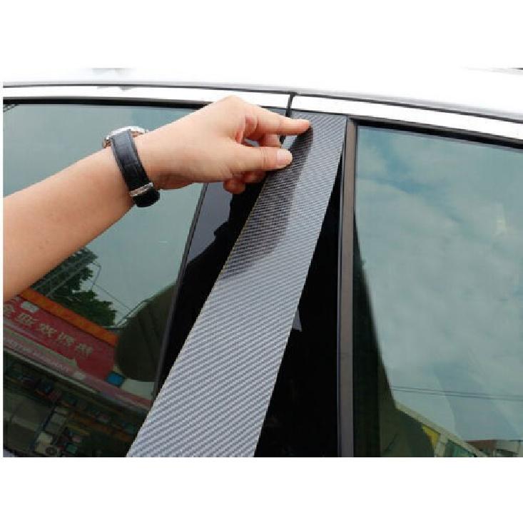 For Cadillac CT5 2020-2024 PC Carbon Look Side Window BC-Pillar Panel Cover Trim