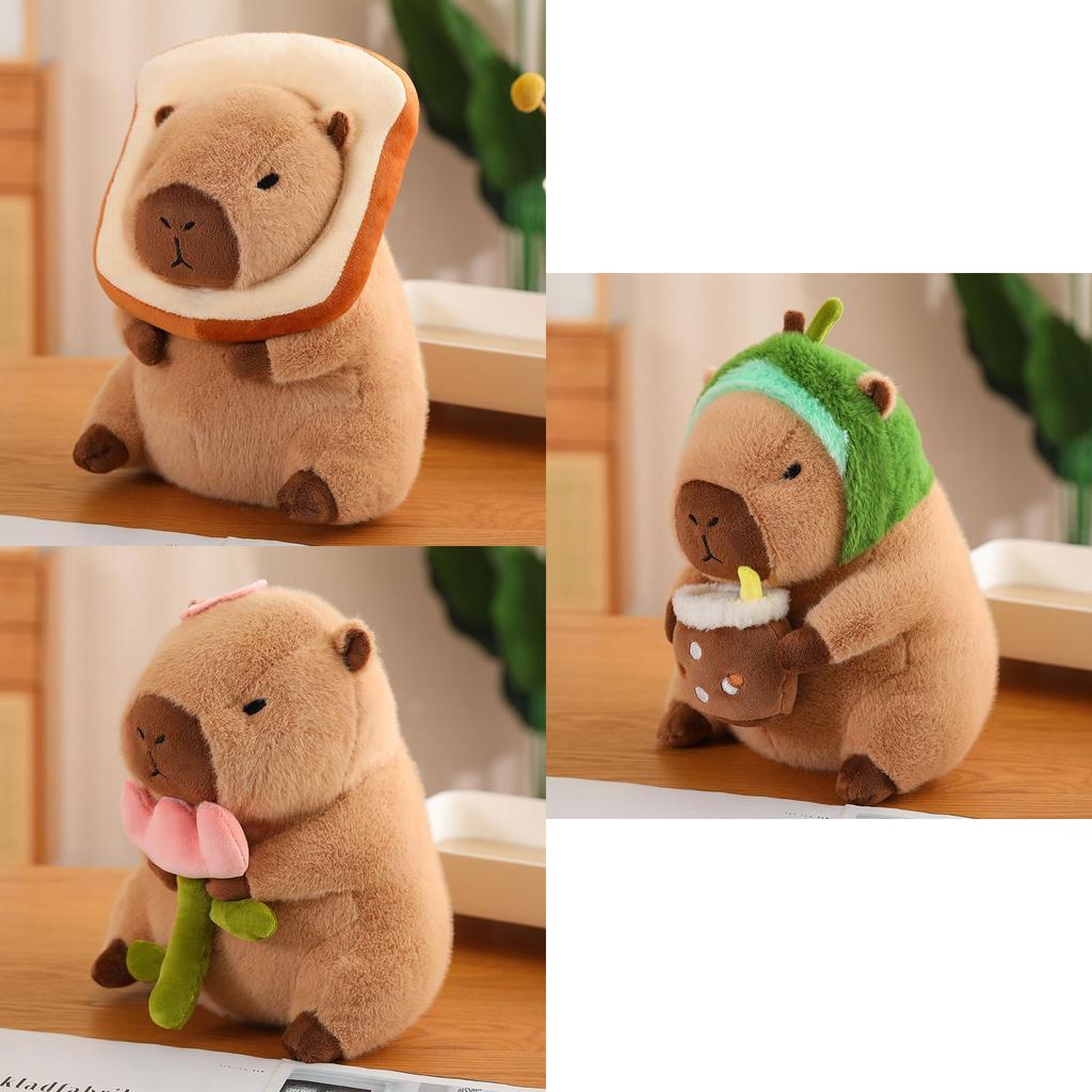Adorable Toast Capybara Plush Toy Cuddly Stuffed Animal Doll For Girls Perfect For Sleeping 30cm