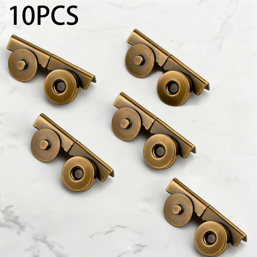 5 Pairs of Metal Seamless Magnetic Buckles for Bags – Magnetic Snap Buttons for DIY Buckle Closures, Magnetic Snaps for Handbags