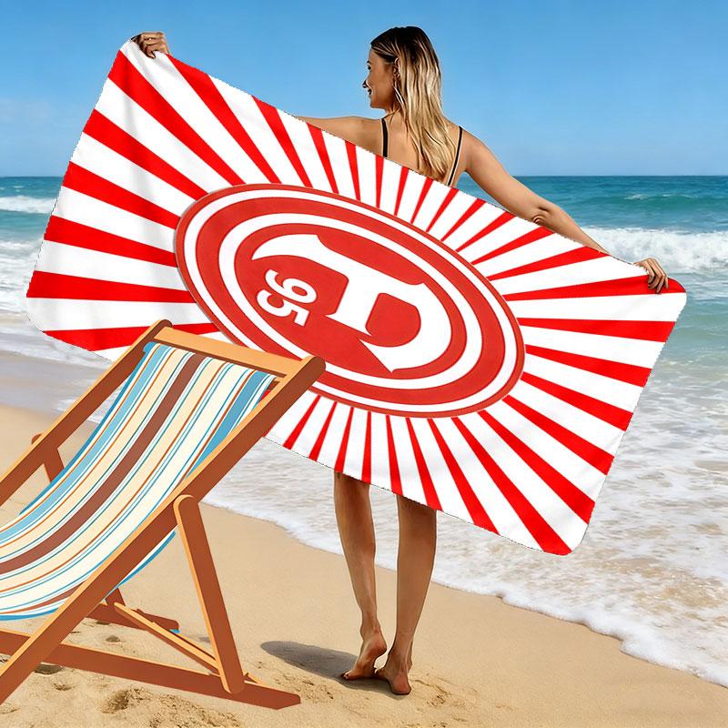 Πετσέτα Παραλίας Fortuna Düsseldorf Print, Μεγάλη Μαλακή Πετσέτα Γρήγορου Στεγνώματος για Παραλία Κάμπινγκ Κολύμπι