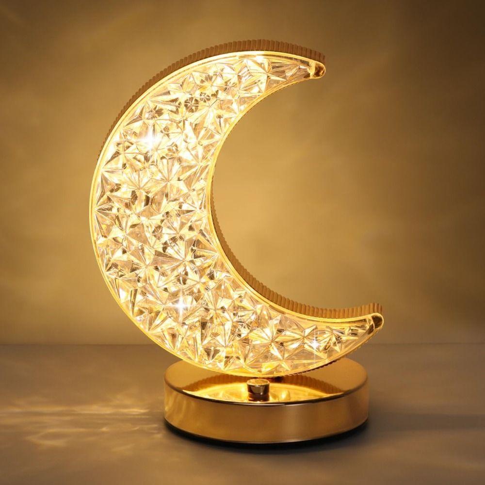 Dimmable Led Touch Table Lamp USB Rechargeable Desk Light Creative Gift Crystal Night Light