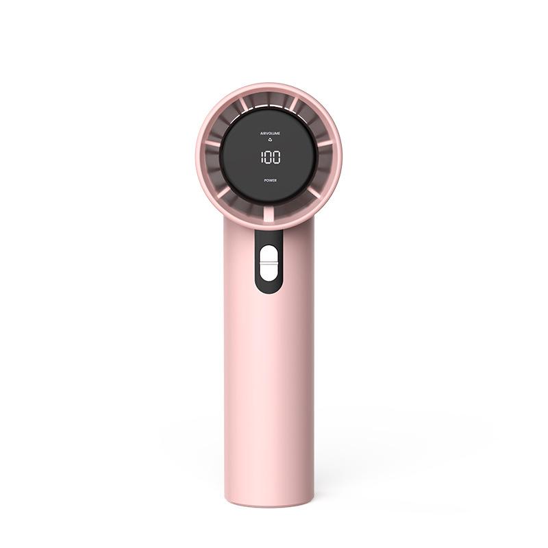 New High-Power Handheld Mini Fan Powerful Airflow 100-Step Speed Control USB Charging Brushless Motor 1200-2000mAh Plastic
