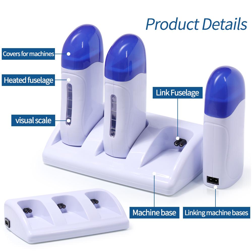YIKOOLIN Portable Wax Roller Warmer 3 Types for Women s Hair Removal Roll on Home and Salon Waxing Machine with Cartridges