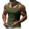 Mens Solid Color I Shaped Fitness Sports Gym Tank Top