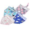 4Pcs Dog Neck Scarf Cotton Handkerchief Triangular Bib Washable Printing Style Pet ClothingL 72.5 x 49cm