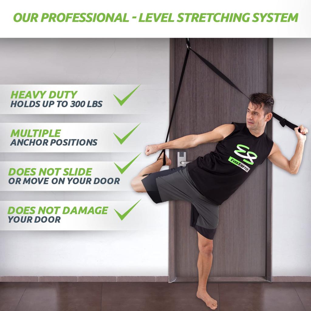 EverStretch Leg Stretching Leg Split Trainer Stretching Device for and Portable and Band Over-the-Door PRO Ballet, Dance, MMA, Taekwondo,