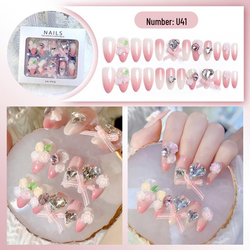 High-End Handmade Nail Art: Pure Desire Style Rhinestone Nail Stickers Collection.