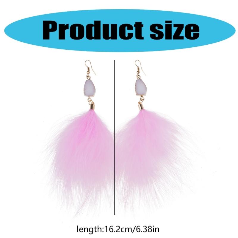 Sweet Feather Pendant Earrings Cartoon Dangle Earrings Fashion Pendant Earring Statement Jewelry for Girls Women