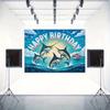2D Marlin Fishing Birthday Backdrop Ocean Themed Photography Background