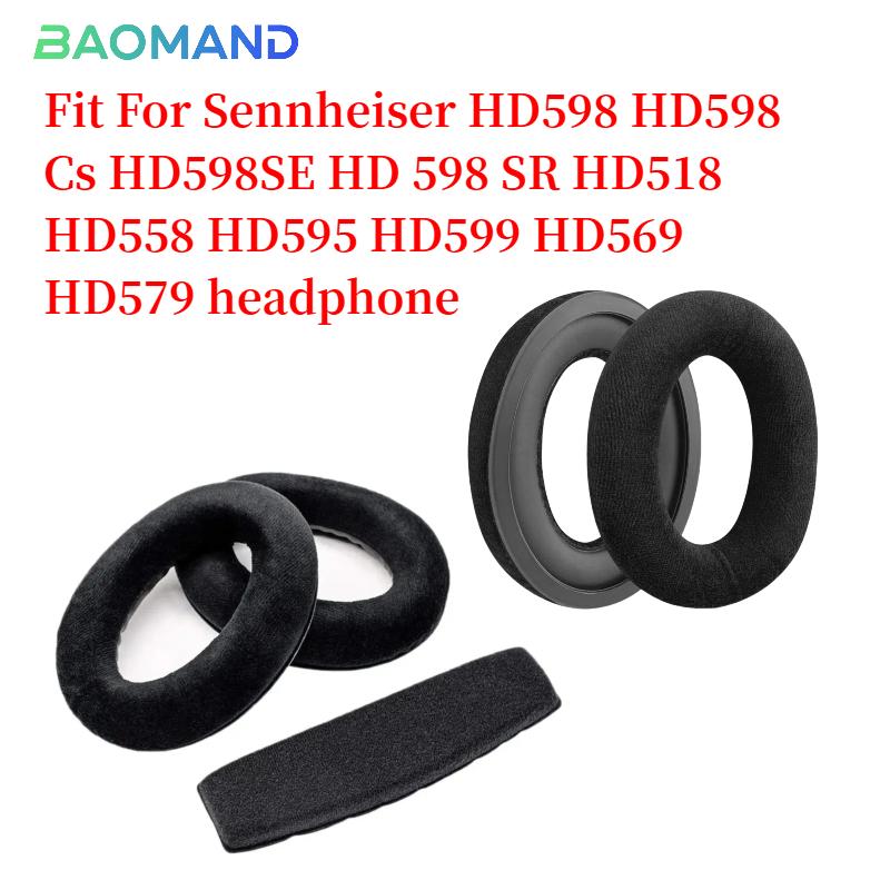 Replacement Ear Pads for Sennheiser HD598 HD598 Cs HD598SE HD 598 SR HD518 HD558 HD595 HD599 HD569 HD579 Headphones Earmuff