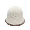 New Plush Fisherman Hat for Women Warm Autumn and Winter Hat Sweet and Cute Knitted Hat