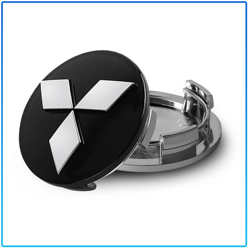 4 szt. Osłona Piasty Koła Samochodu 3D Metalowa Nakładka Środkowa Felgi Wodoodporna Do Mitsubishi Lancer Lancer ASX Outlander 2 3 Pajero Mirage exzos Pajero 4