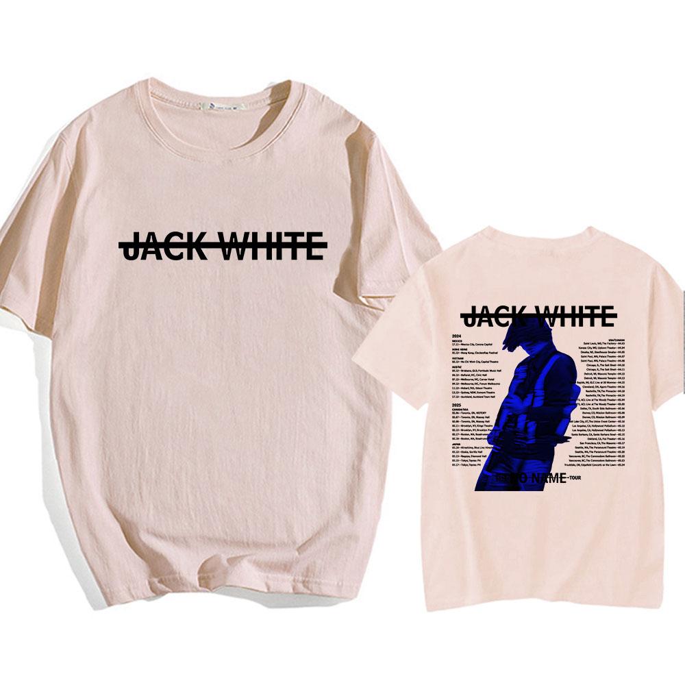 2024-2025 No Name Tour T-shirt Jack White  Singer Printing Tshirts Unisex Cotton High Quality Comfortable Tee-shirt