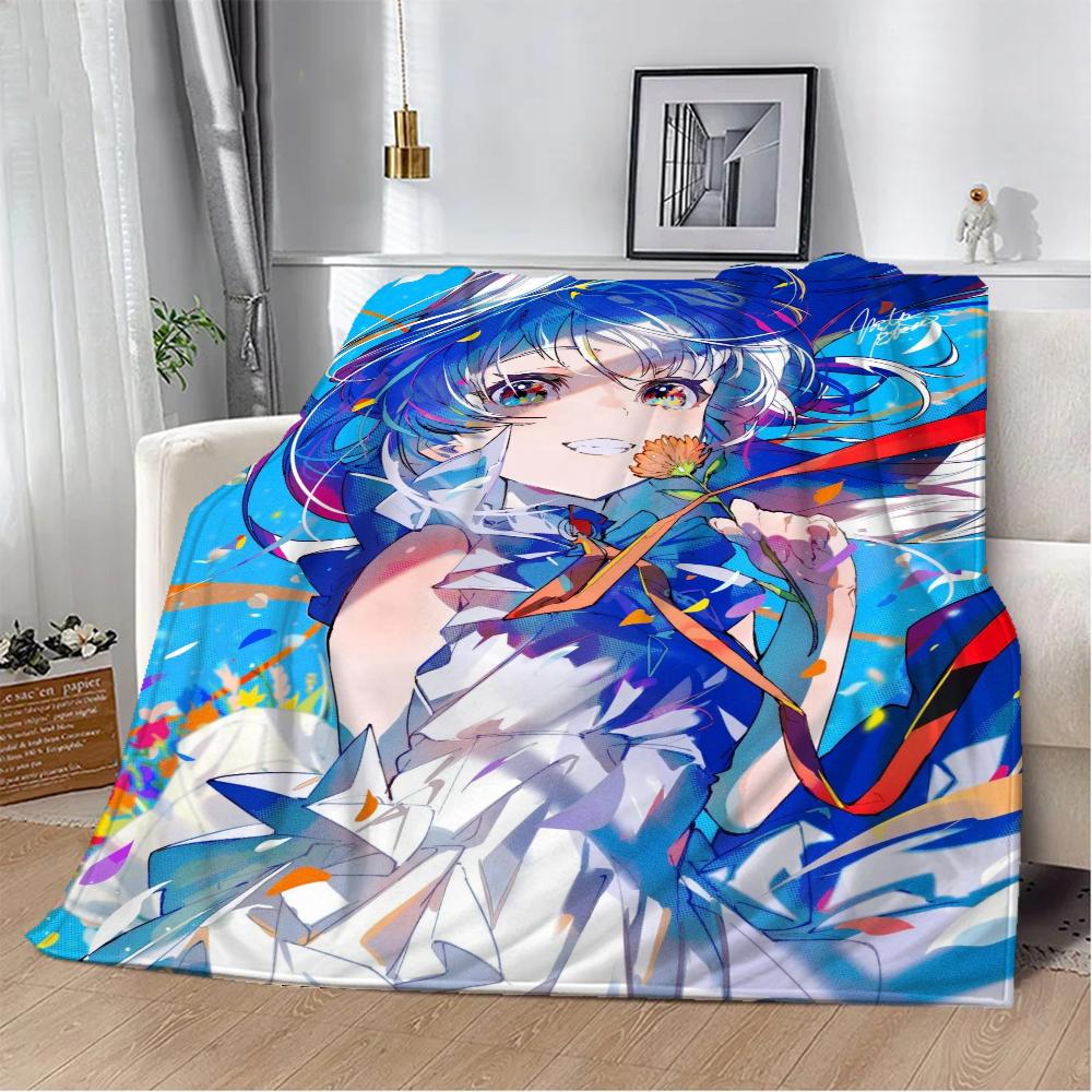 Mika Pikazo Nap Blanket King Size Interior for Home Beach Towel Fluffy Soft Blankets &amp; Throw Luxury Bedding Knitted Plaid Knee