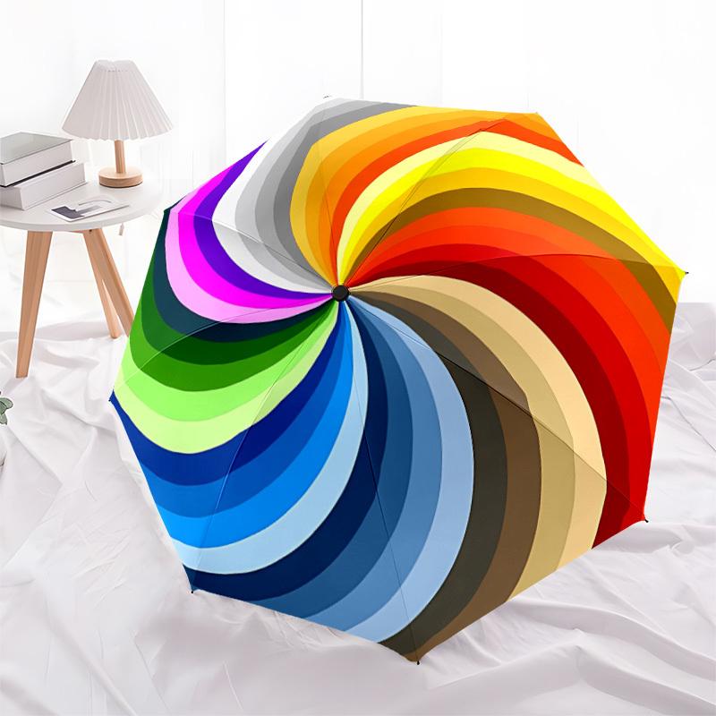 1pc Automatic Open Folding Umbrella with 8-Rib Sturdy Frame - Compact Travel Umbrella, Auto Open/Close, Lightweight & Portable