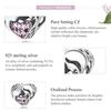 BAMOER 925 Sterling Silve Charm Heat Mom Daughter Love Silhouette Zircon Fit Charms DIY Bracelets Bangles Women Jewelry