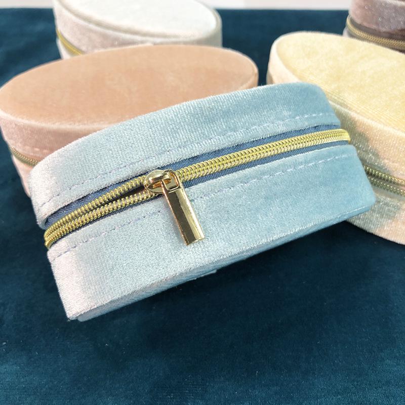 Korean Velvet Goose Egg Jewelry Box: Cross-Border Oval Design, Portable, Multi-Purpose, Ideal for Travel and Gifts