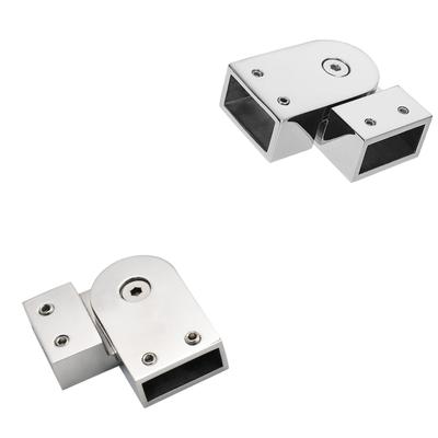 Flache Handlaufbeschläge, Glasstützhalterung, verstellbare Ersatz-Vierkantrohrbeschläge für sichere Griffstufen, Baluster