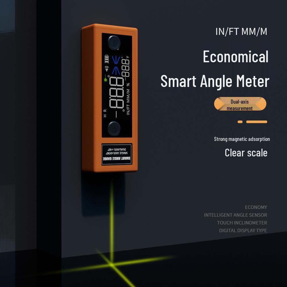 High-Precision Dual-Axis Digital Inclinometer with Single-Sided Laser Projection